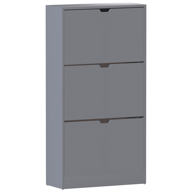 Vida Designs 3 Drawer Shoe Cabinet, Grey (FSC 100%)