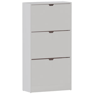 3-Drawer Shoe Cabinet, White