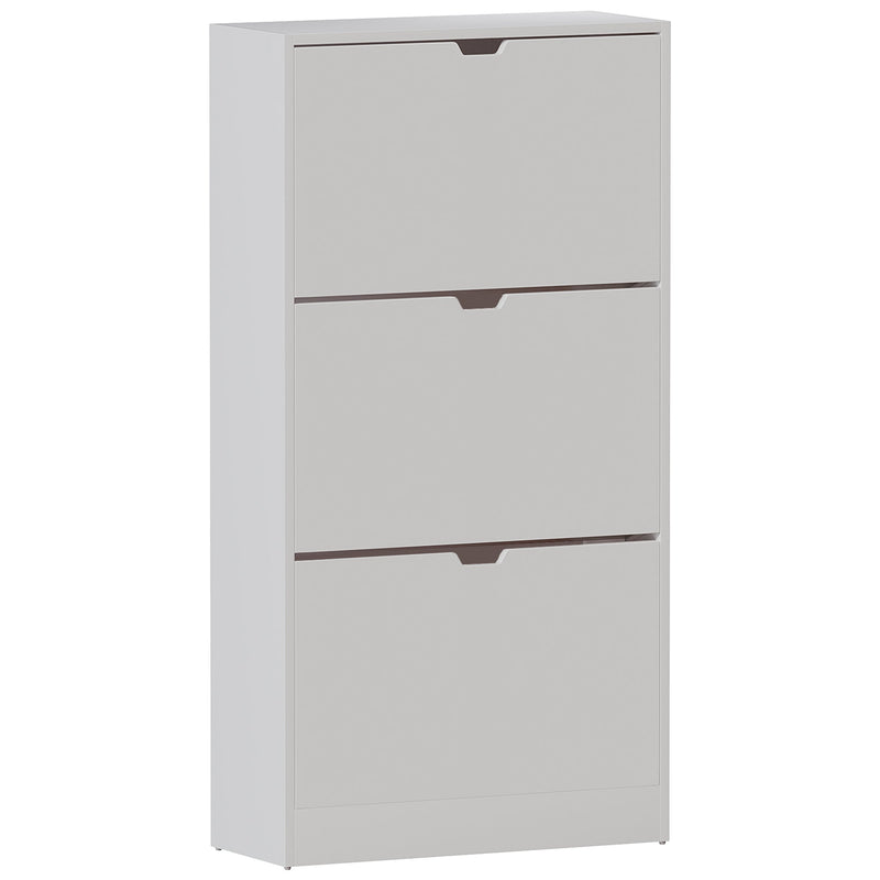 Vida Designs 3 Drawer Shoe Cabinet, White (FSC 100%)