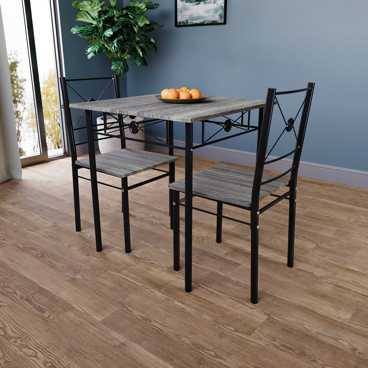Roslyn 2-Seater Dining Set - Grey